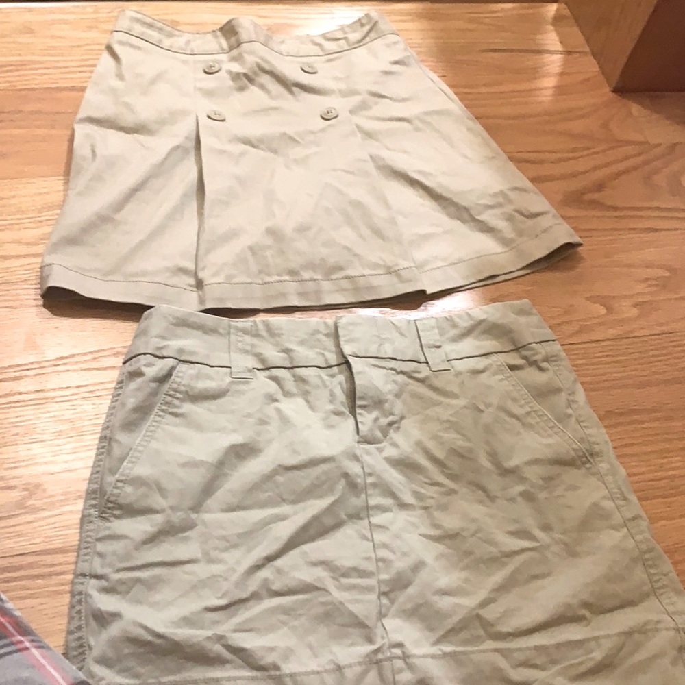 2 khaki skirts